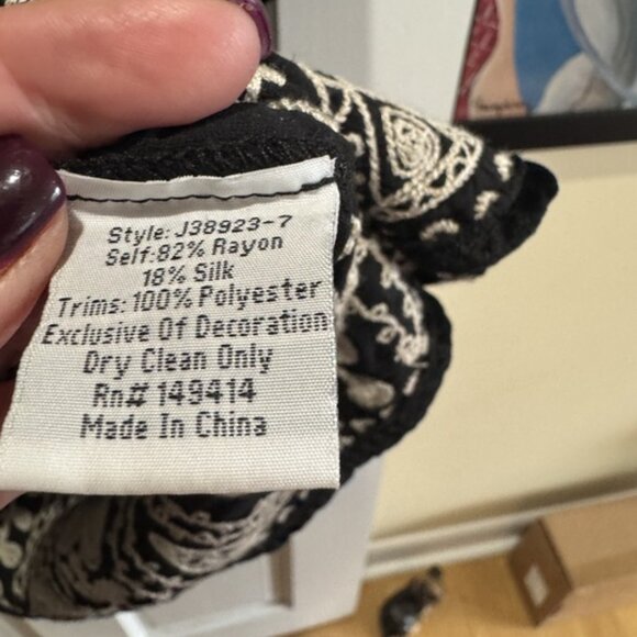 Johnny Was Embroidered Velvet Dress - Picture 6 of 6